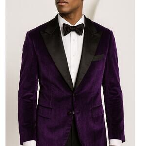 Indochino Purple Velvet Dinner Jacket 42R